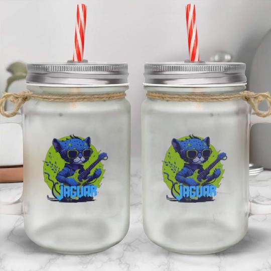 Baby Jaguar Guitar Mason Jar Cups