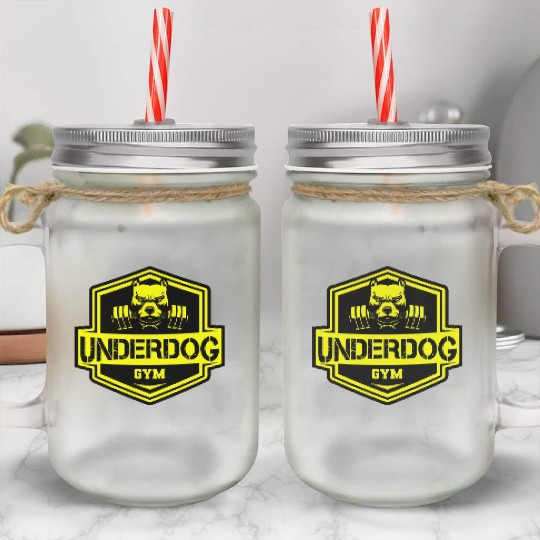 Pitbull - Underdog GYM Mason Jar Cups