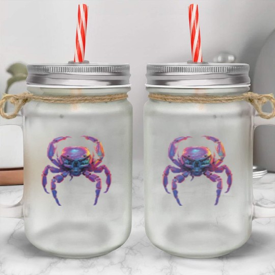 Robo-crab Mason Jar Cups