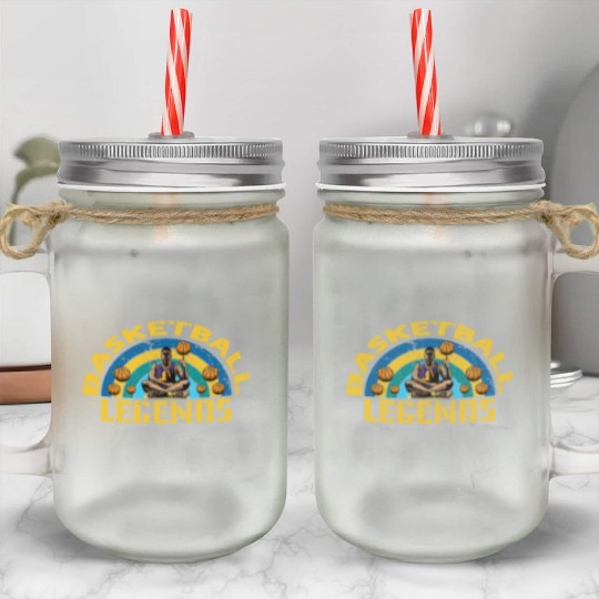 BASKETBALL LEGENDS Mason Jar Cups