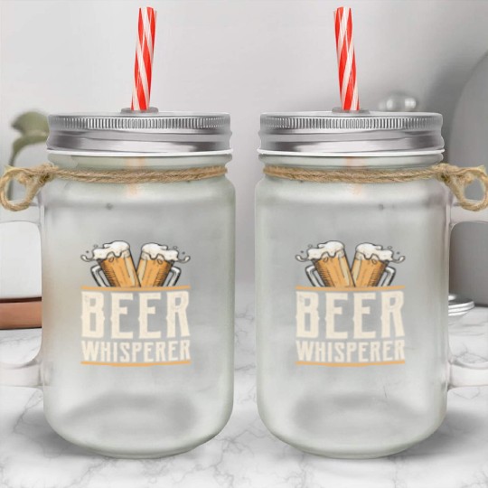 Beer Whisperer Homebrew Brewer Craft Beer Mason Jar Cups