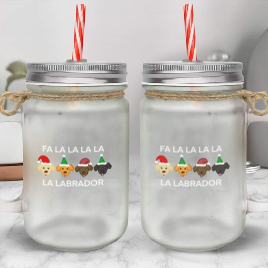 Fa La La La La Mason Jar Cups