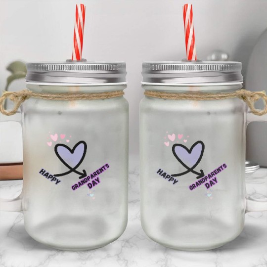 Happy Grandparents Day Mason Jar Cups