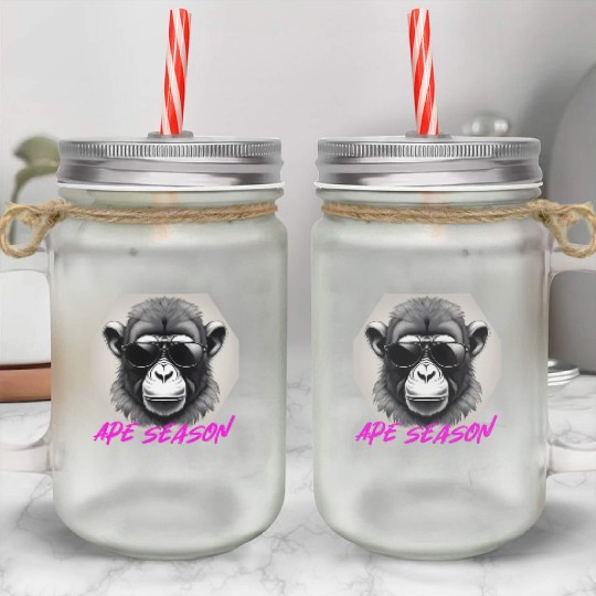 Ape season Mason Jar Cups