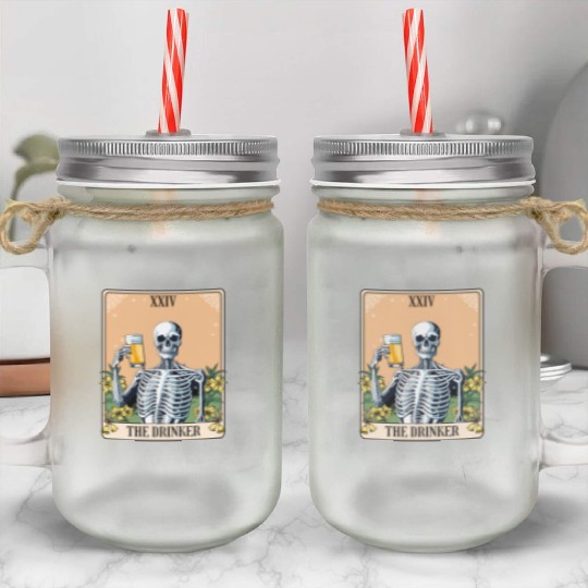 Funny Tarot Card Craft Beer Alcohol Mason Jar Cups