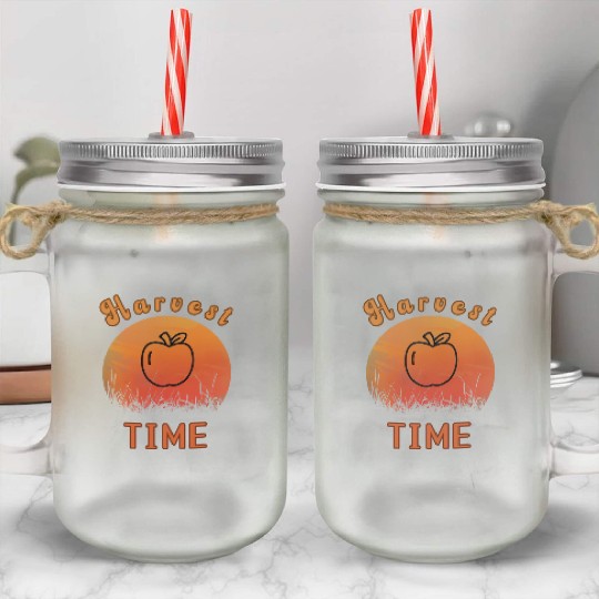 Harvest Time Mason Jar Cups
