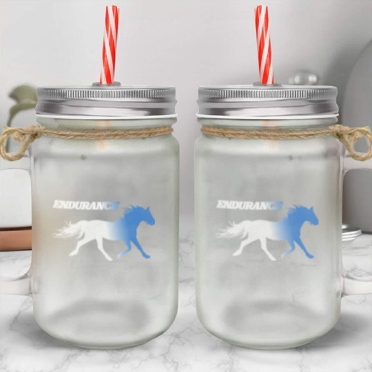 Napoleon Dynamite Running Horses Endurance Mason Jar Cups