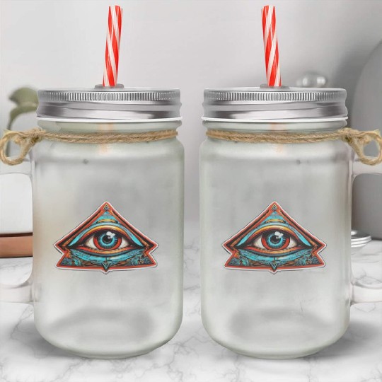 secret society illuminati Mason Jar Cups