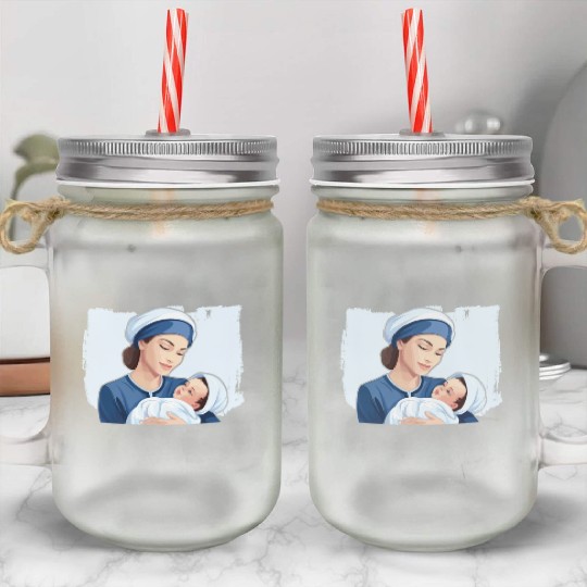 Registered Nurse Medical Medicine Neonatal Nurse Mason Jar Cups