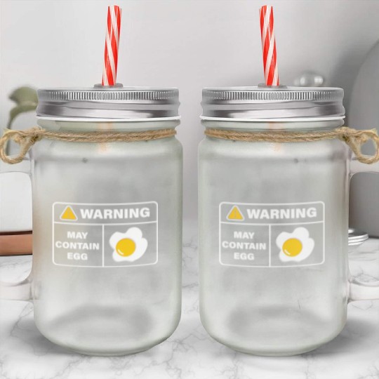 Fried Egg Lover Funny Foodie Mason Jar Cups