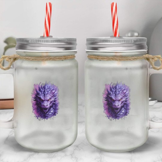 Purple Dragon Mason Jar Cups