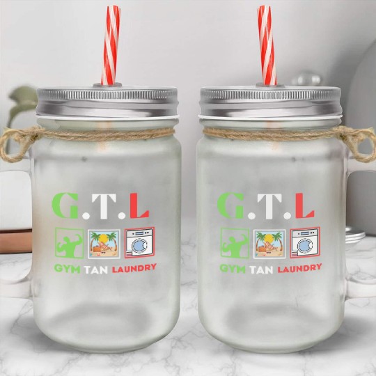 Design sans titre 6 Gym Tan Laundry GTL New Jersey Mason Jar Cups