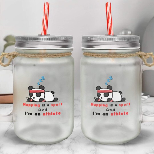Napping is a Sport, and I’m an Athlete Mason Jar Cups