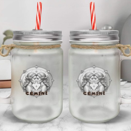 Gemini Horoscope Mason Jar Cups