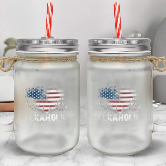 Elk Hunting Elkaholic Hunters Mason Jar Cups