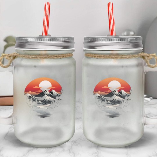 Mountain Glow Apparel: Sunrise Serenity Edition Mason Jar Cups