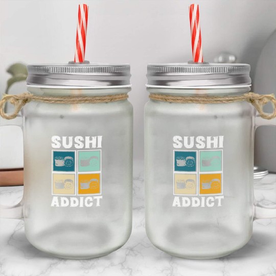Sushi Delicious Kawaii Cuisine Mason Jar Cups