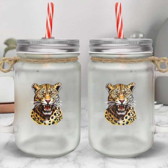 The jaguar Mason Jar Cups