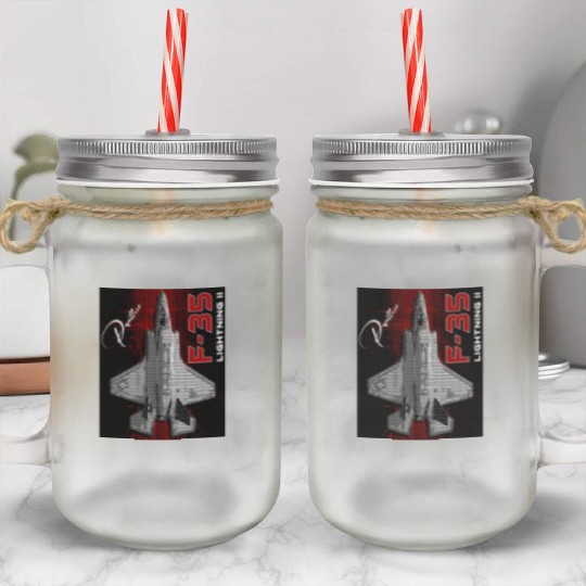 Lockheed Martin F-35 Lightning II Mason Jar Cups