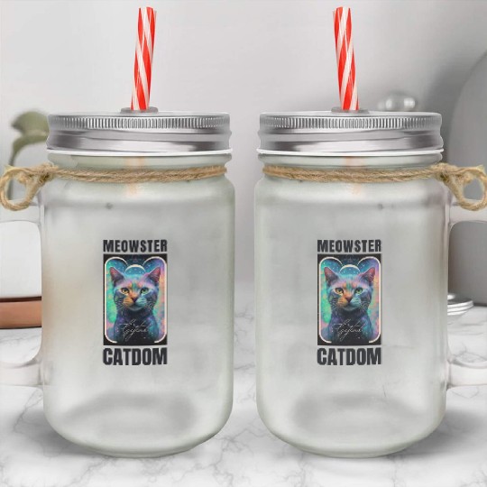 Cat Lovers, Catdom, Meow Meow Mason Jar Cups