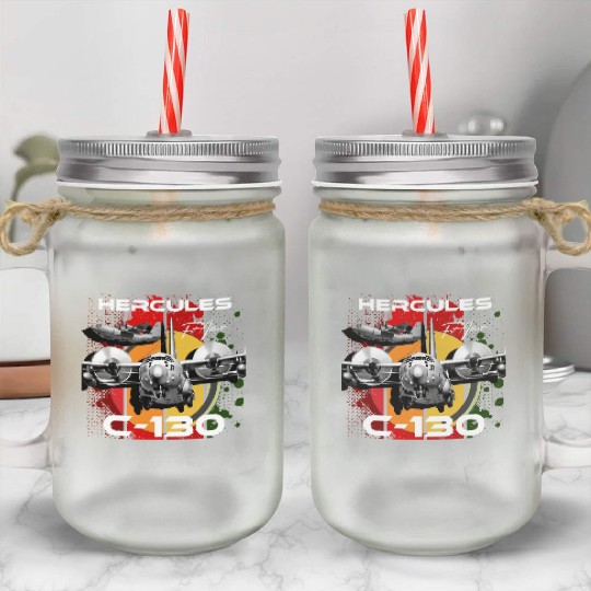 C-130 Hercules Military Aircraft Mason Jar Cups
