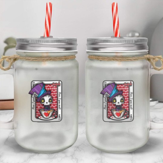 Mad Hatter Mason Jar Cups
