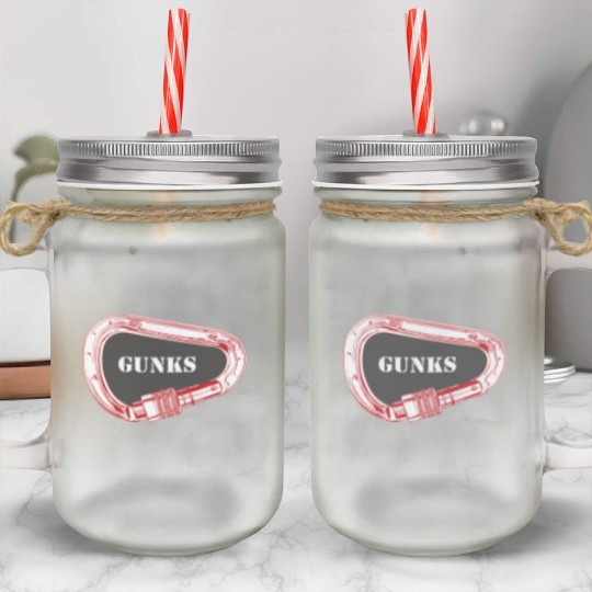 Gunks Rock Climbing Carabiner Mason Jar Cups