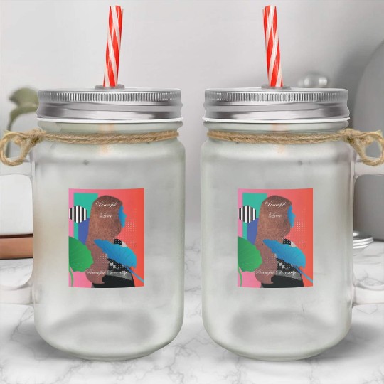 Peaceful Love, Peaceful Serenity Mason Jar Cups