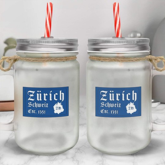 Zürich Switzerland Mason Jar Cups