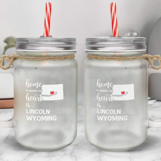 Lincoln County Wyoming Is Where My Heart IsGift Mason Jar Cups