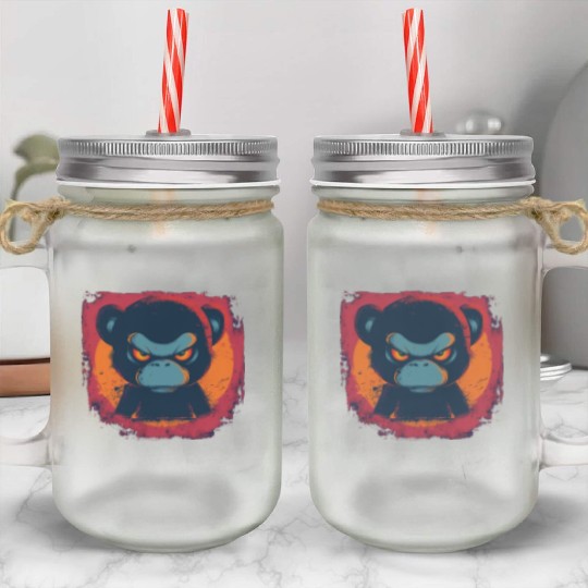 Angry Monkey Mason Jar Cups