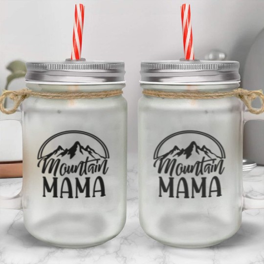 Mountain mama Mason Jar Cups