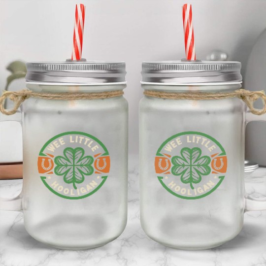 Lucky Hooligan Clover Mason Jar Cups