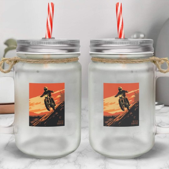 Sunset Motocross - Race Day Mason Jar Cups