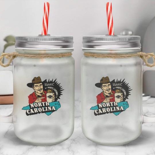 Vintage Raleigh NC Moonshine Mason Jar Cups