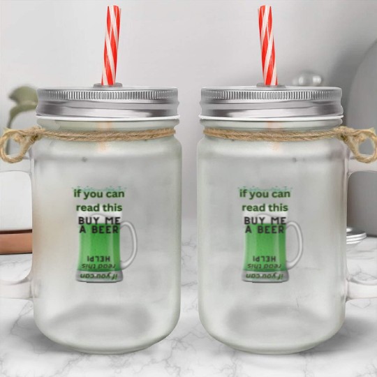 St. Patrick's Day - Beer upside down Mason Jar Cups