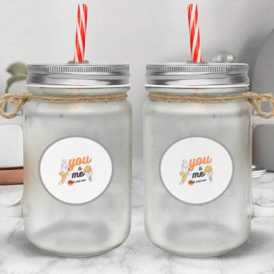 Mom and son Mason Jar Cups