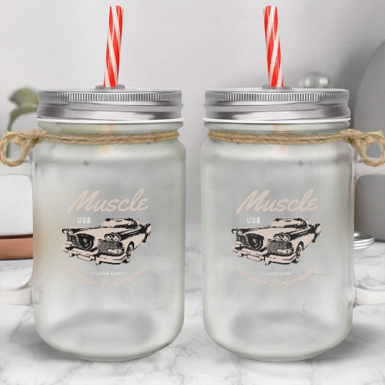 Muscle car superior performance Mason Jar Cups