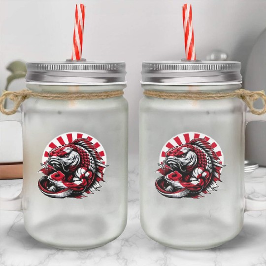 Koi fish Japan national flag carp Mason Jar Cups