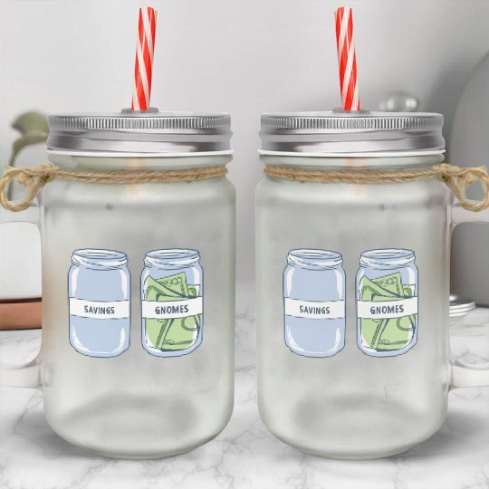 Garden Gnome Saving Gnomes Mason Jar Cups