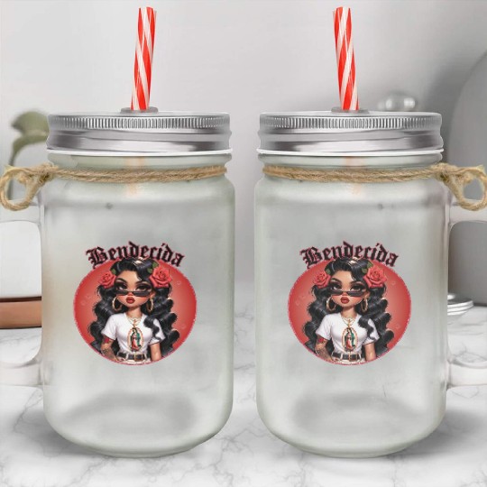 Blessed in Spanish Bendecida Catholic Gift Mason Jar Cups