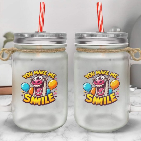 Joyful Donkey A Smile Inducing Design Mason Jar Cups
