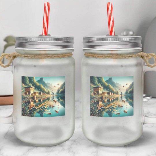Honey Harvest Reflections Sweet Nectar Mason Jar Cups