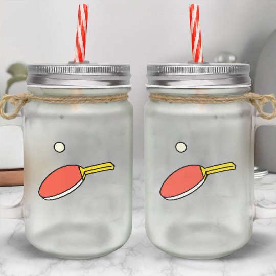 Ping Pong - Paddle & Ball Mason Jar Cups