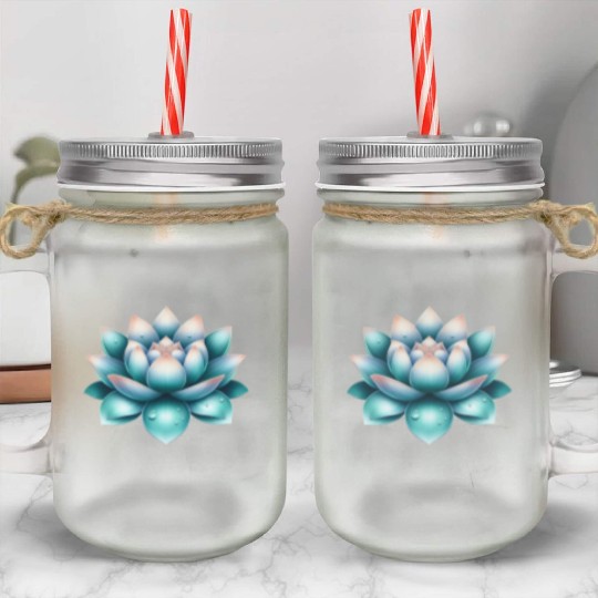 Serene Lotus Mason Jar Cups