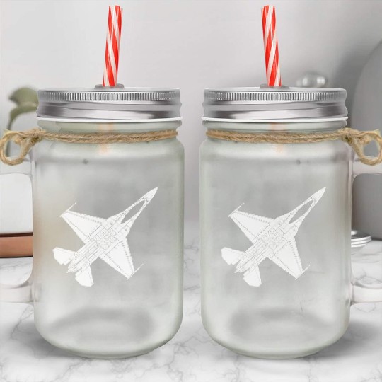 JASDF Mitsubishi F 2 Mason Jar Cups