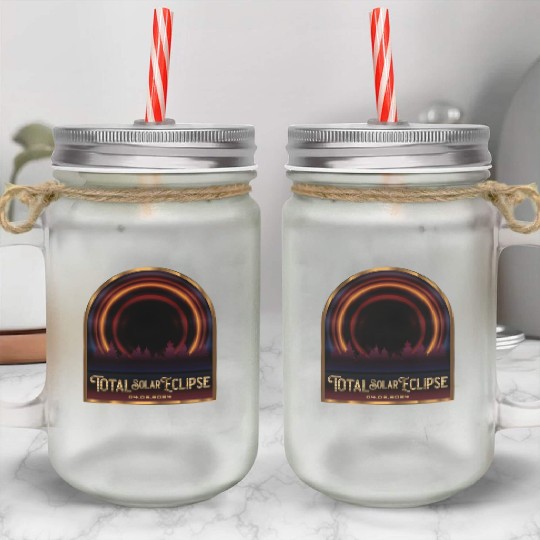 Total Solar Eclipse 2024 - Astronomy Mason Jar Cups