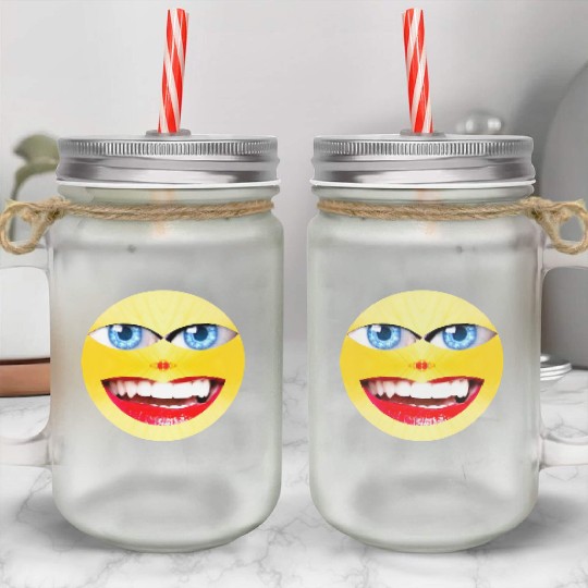 Smile Face Have a Nice Day Promote Happiness Joy Mason Jar Cups