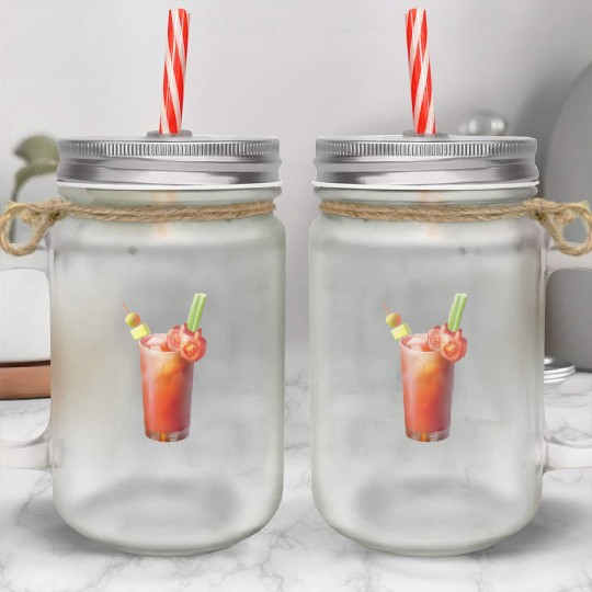 Bloody Mary Cocktail Mason Jar Cups