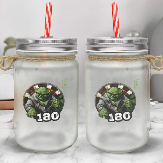 Darts 180 Green Game Champ Dart - Dart Team Mason Jar Cups